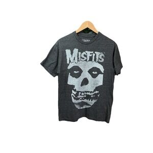 Black MISFITS T-SHIRT Fiend Skull Horror Punk Rock Band Mens Size Medium